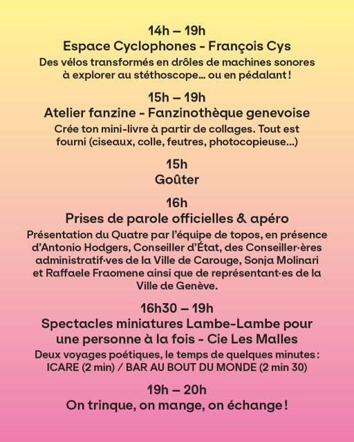 Programme détaillé de la journée